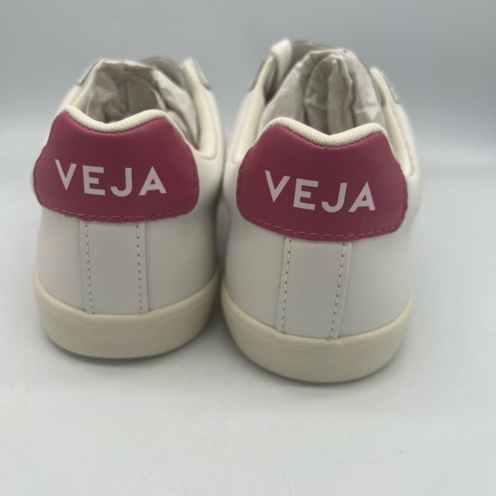 VEJA Esplar Logo Extra White Mia Pink Low Top Sneakers - Picture 6 of 13